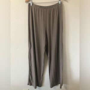 Abercrombie & Fitch Lounge Collection Wide Leg Flare Sweats Taupe Tan Size Large